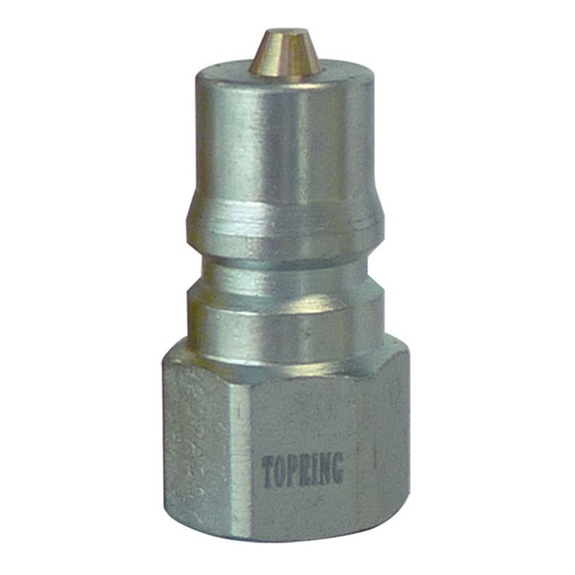 Steel hydraulic male quick coupler plug 1/8 F-NPT