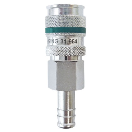 QUIKSILVER steel female quick coupler 7.8 mm Ultraflo X 3/8 hose barb