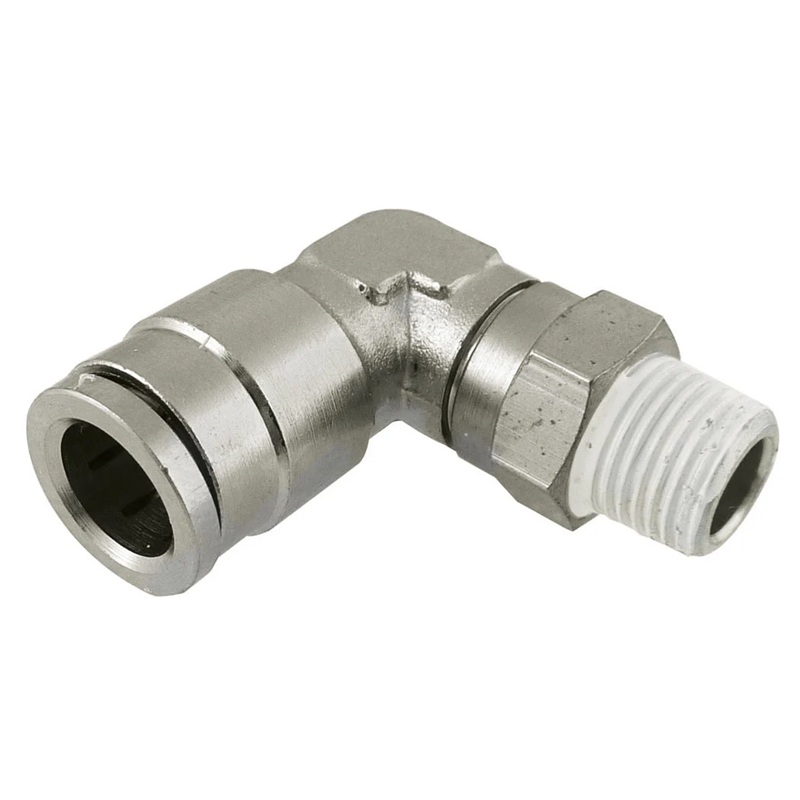 TOPFIT brass push-to-connect 90 deg swivel elbow 4 mm tube X 1/4 M-BSPT