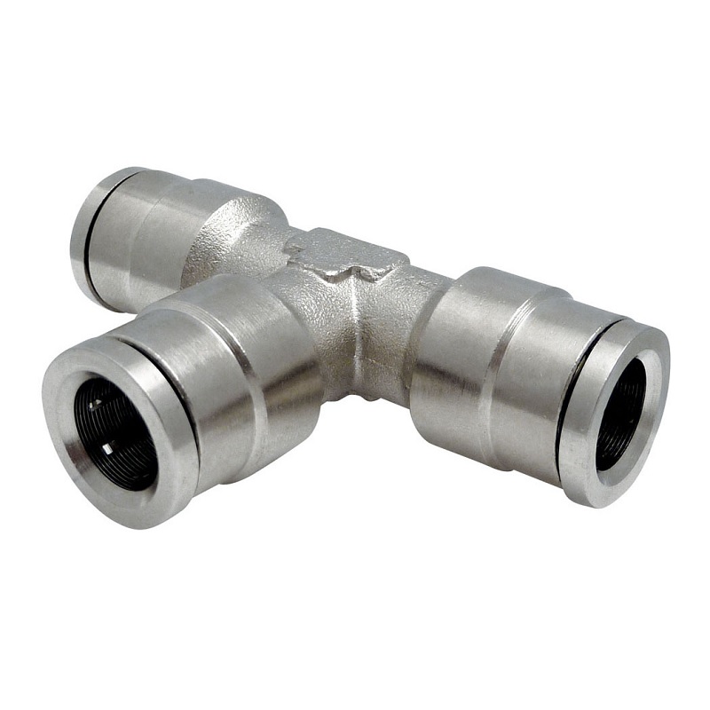 TOPFIT brass push-to-connect union tee 1/4 tube