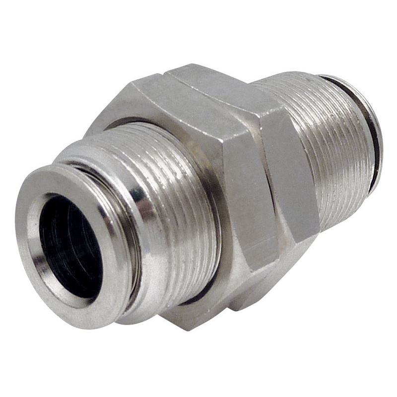 TOPFIT brass push-to-connect bulkhead union 1/4 tube