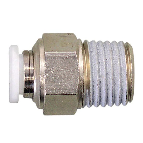 TOPFIT polymer push-to-connect straight connector 6 mm tube X 1/8 M-NPT