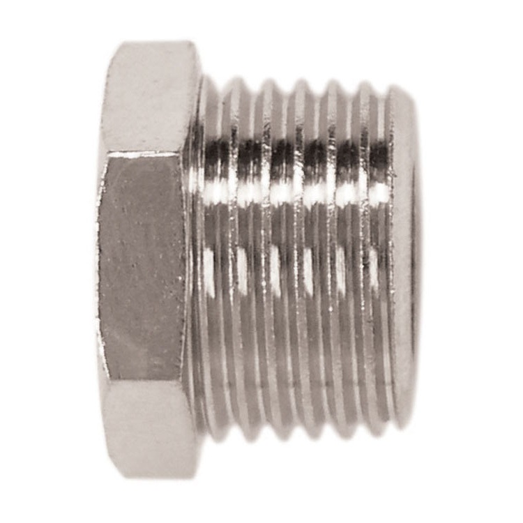 Brass straight adapter (bushing) 1/4 M-BSPT X 1/8 F-BSPP