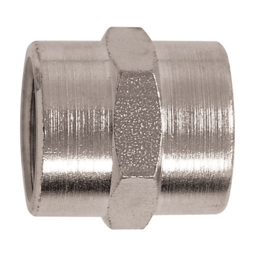 Brass straight hex coupling 1/8 F-BSPP