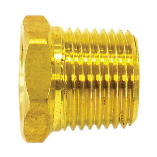 Brass straight adapter (bushing) 1/4 M-NPT X 1/8 F-NPT