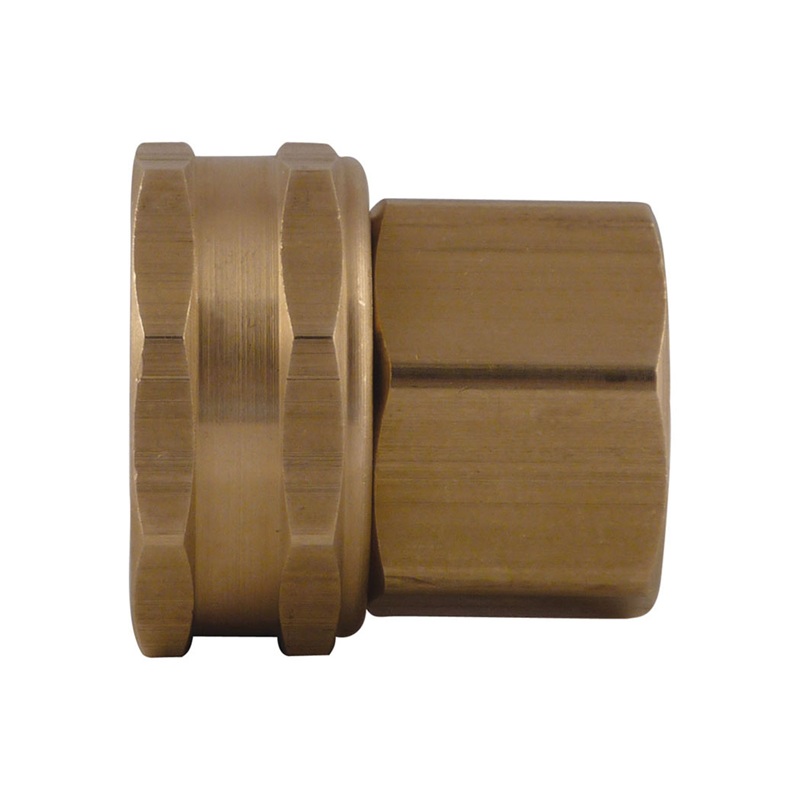 Brass swivel water hose adapter F-GHT X 1/2 F-NPT