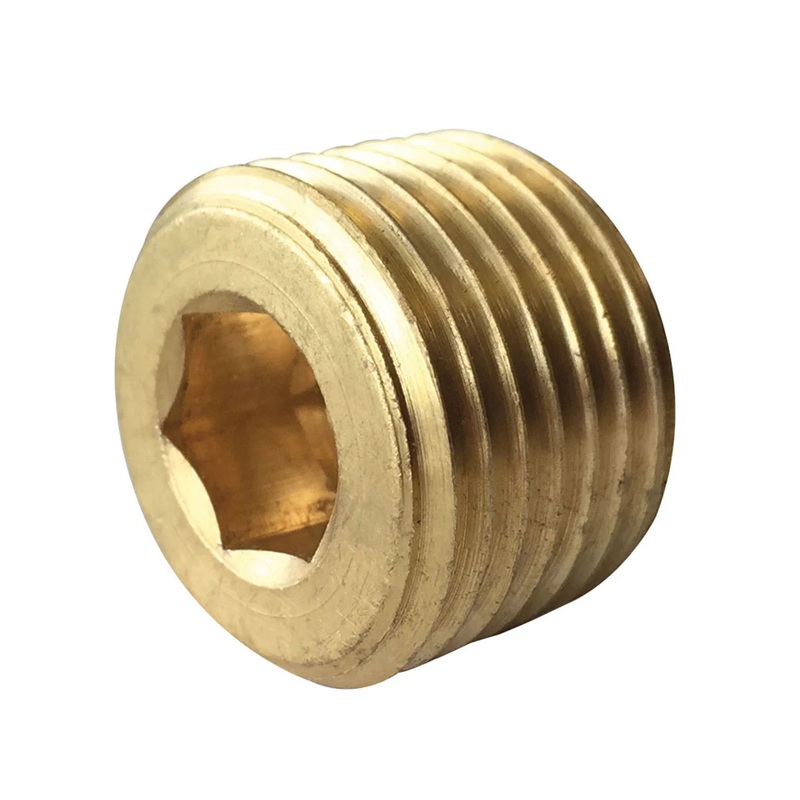 Brass hex socket plug 1/8 M-NPT