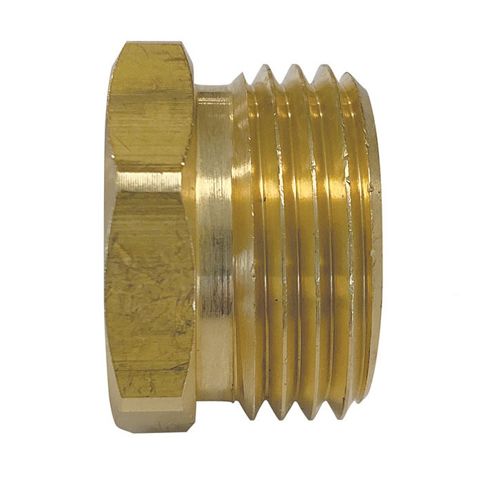 Brass water hose adapter M-GHT X 1/2 F-NPT
