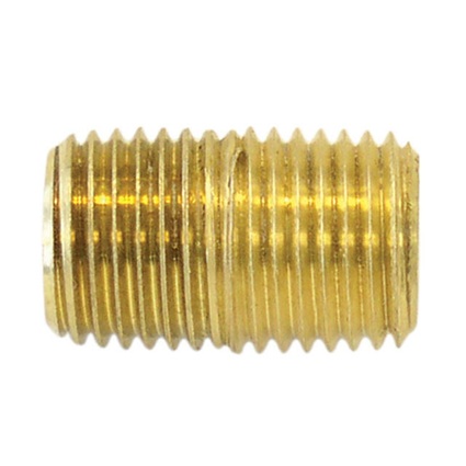 Brass straight close nipple 1 in M-NPT