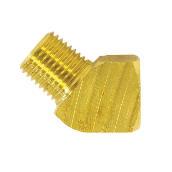 Extruded brass 45 deg street elbow 1/8 F-NPT X 1/8 M-NPT