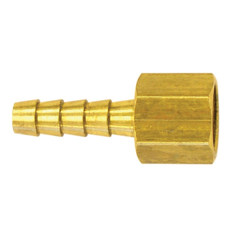 Brass straight hose barb fitting 1/4 BARB X 1/4 F-NPT