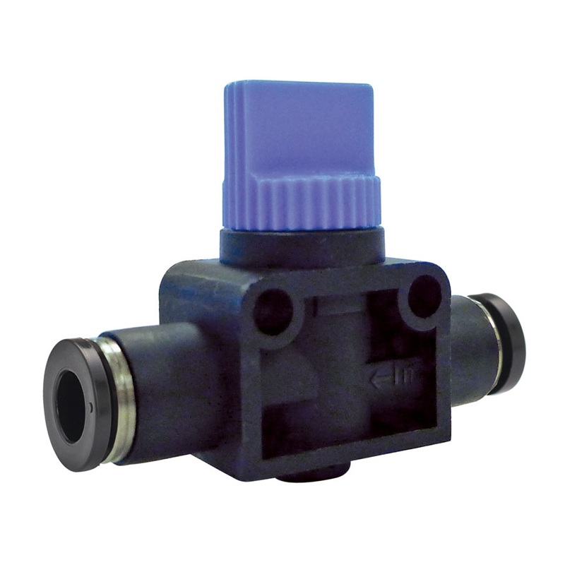 TOPFIT polymer push-to-connect 3-way miniature valve 4 mm tube (union)