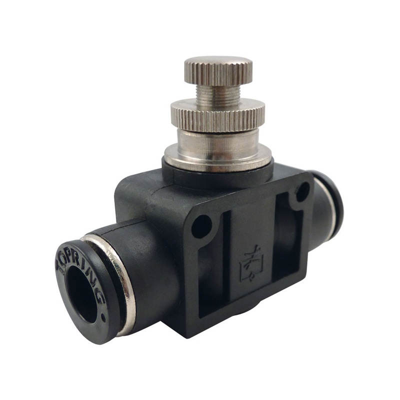 MAXFIT polymer push-to-connect straight flow control valve 4 mm tube (union, for cylinder outlet)