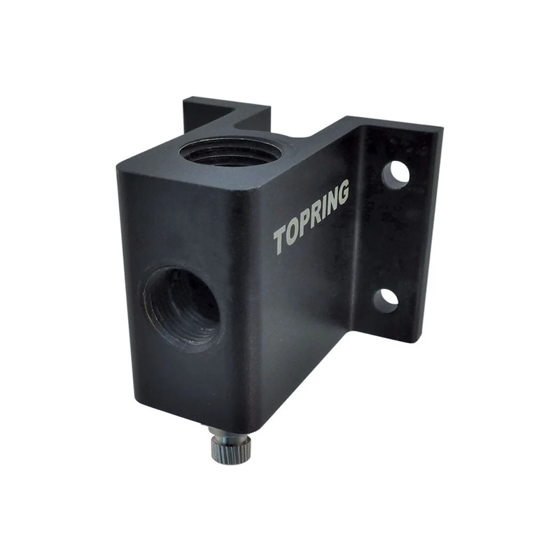 Aluminum wall manifold 1/2 F-NPT with (1) 3/8 F-NPT outlet