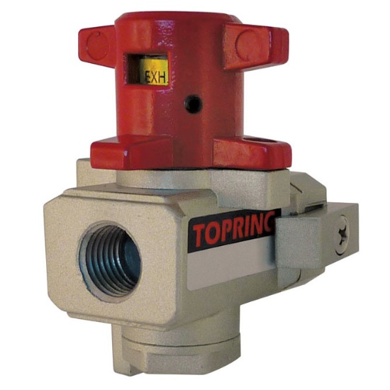 AIRFLO aluminum lockable exhaust shut-off valve 1/4 F-NPT