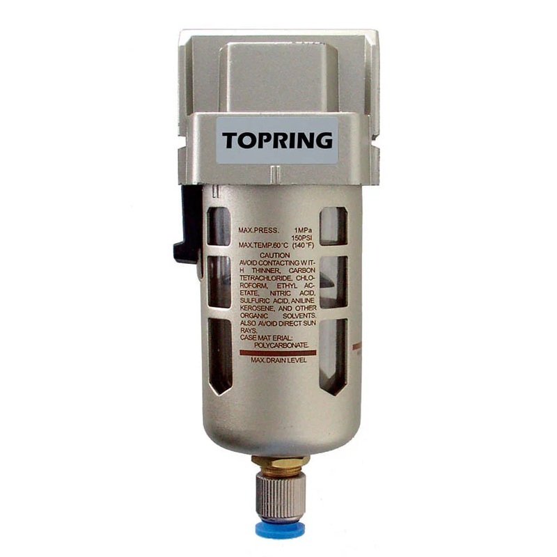 AIRFLO 300 5 micron filter with 3/8 F-NPT polycarbonate bowl and semi-automatic drain