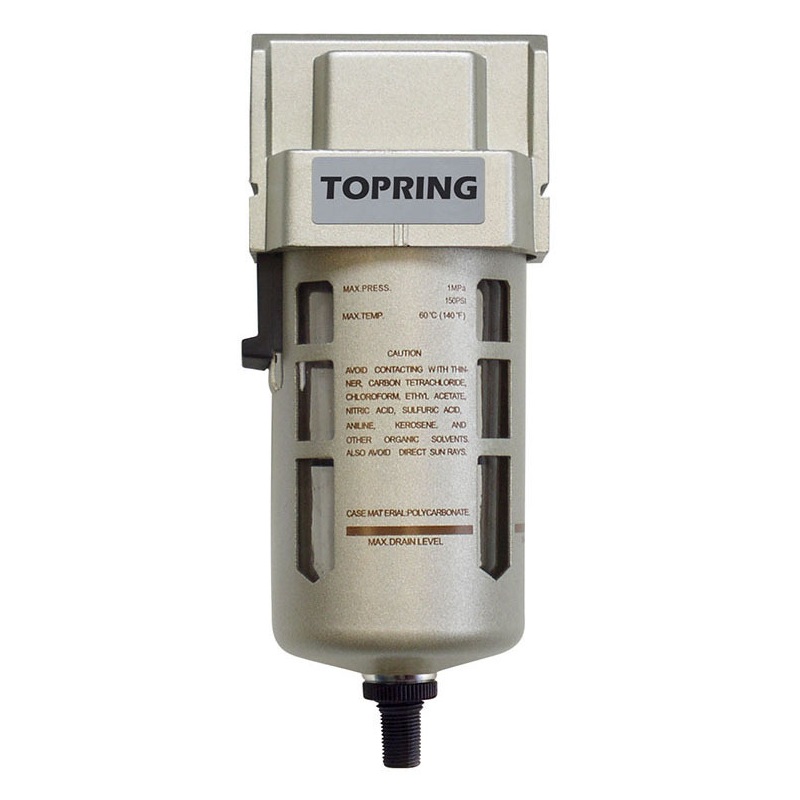 AIRFLO 400 5 micron filter with 1/2 F-NPT polycarbonate bowl and automatic drain