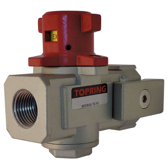 AIRFLO aluminum lockable exhaust shut-off valve 1/2 F-NPT