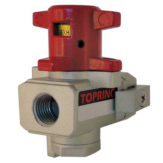 AIRFLO aluminum lockable exhaust shut-off valve 1 in F-NPT