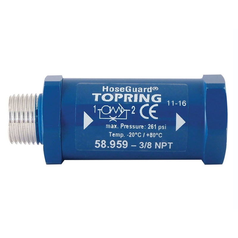 HOSEGUARD aluminum air fuse 3/8 M-NPT X 3/8 F-NPT 46 SCFM