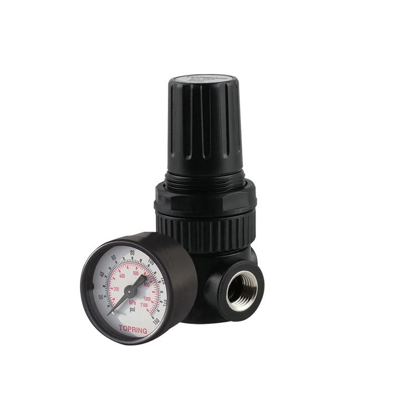 Acetal HVLP pressure regulator 0 to 120 PSI 1/4 F-NPT