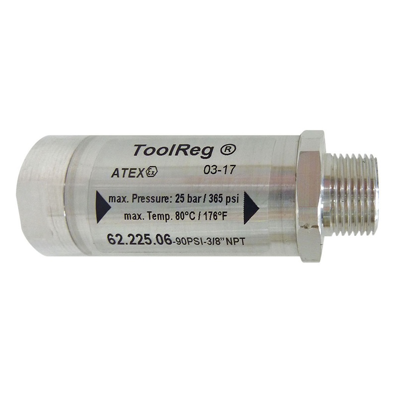 TOOLREG aluminum preset pressure regulator 90 PSI 3/8 F-NPT X 3/8 M-NPT