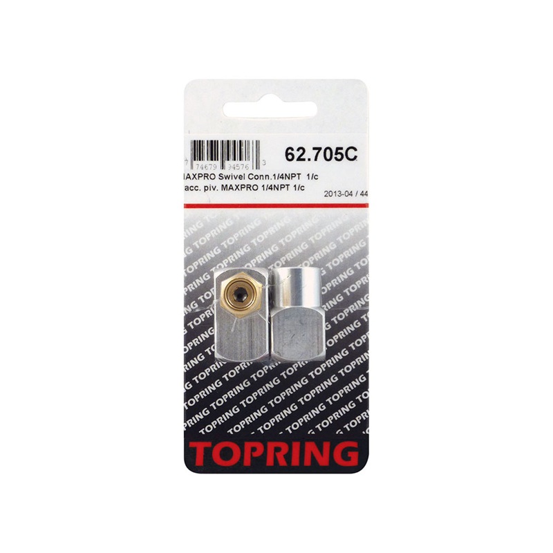 Aluminum 360° swivel adapter 1/4 F-NPT X 1/4 M-NPT