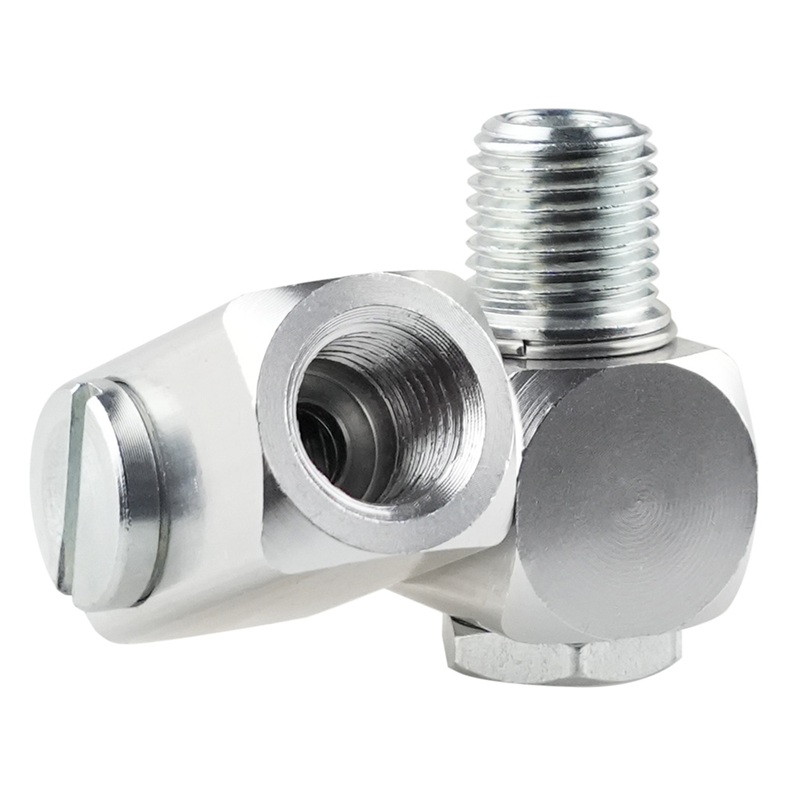Aluminum 360° swivel adapter 1/4 F-NPT X 1/4 M-NPT