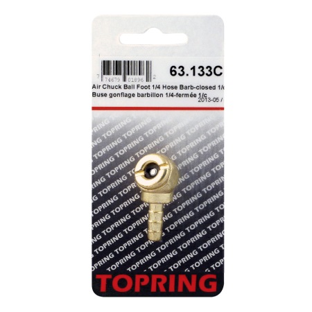 Ball foot type air chuck 1/4 hose barb closed nozzle