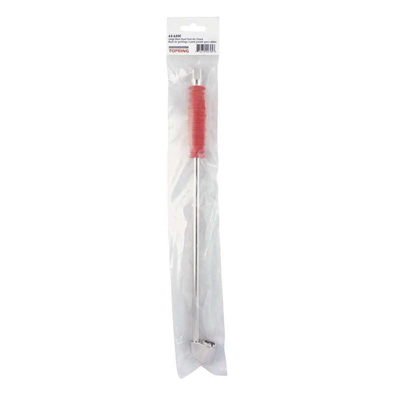 Dual head air chuck 15 cm X 1/4 F-NPT with closed nozzle and tilt lock