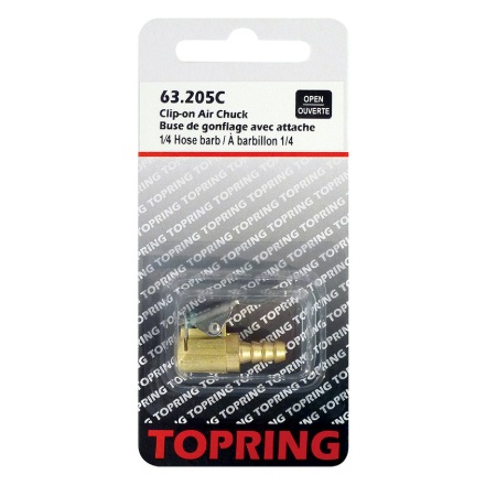 Air chuck 1/4 hose barb open nozzle