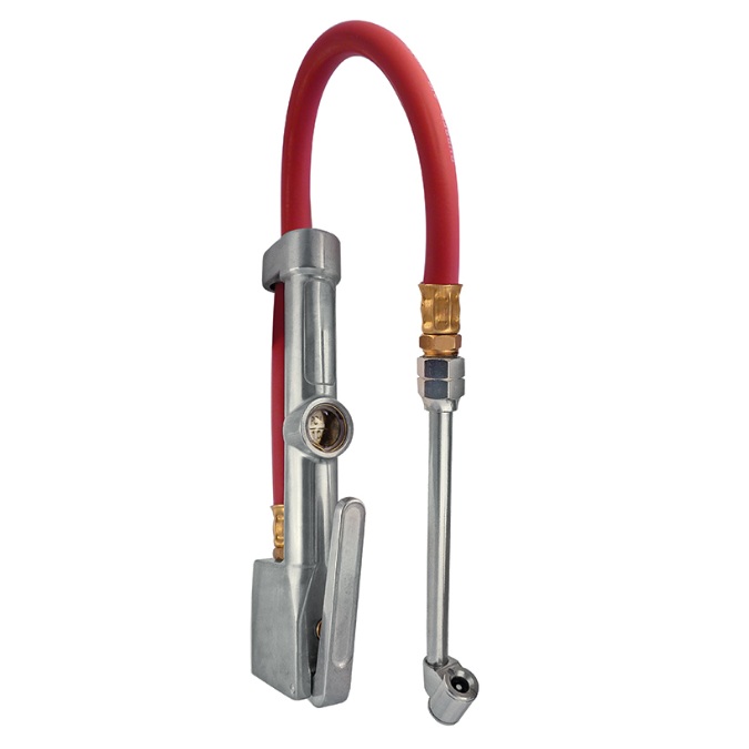 Tire inflation gauge 10 to 160 PSI with dual head air chuck