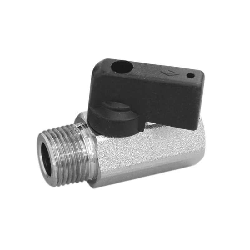 Mini brass ball valve 1/4 M-NPT X 1/4 F-NPT