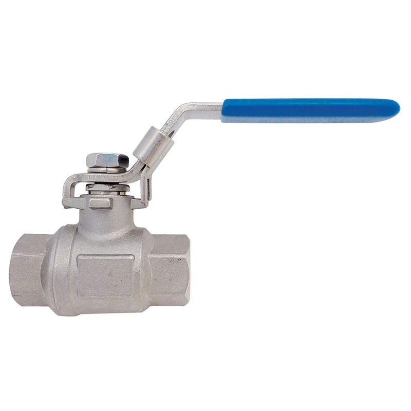 Stainless steel ball valve 1/4 F-NPT with locking handle