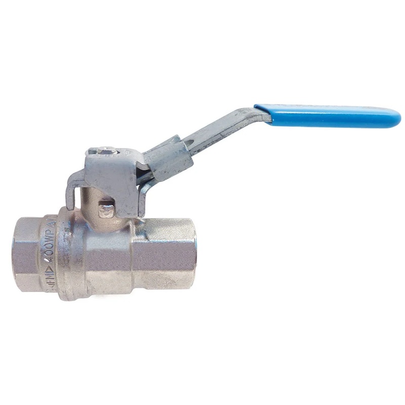 Brass ball valve 3/8 F-NPT with locking handle