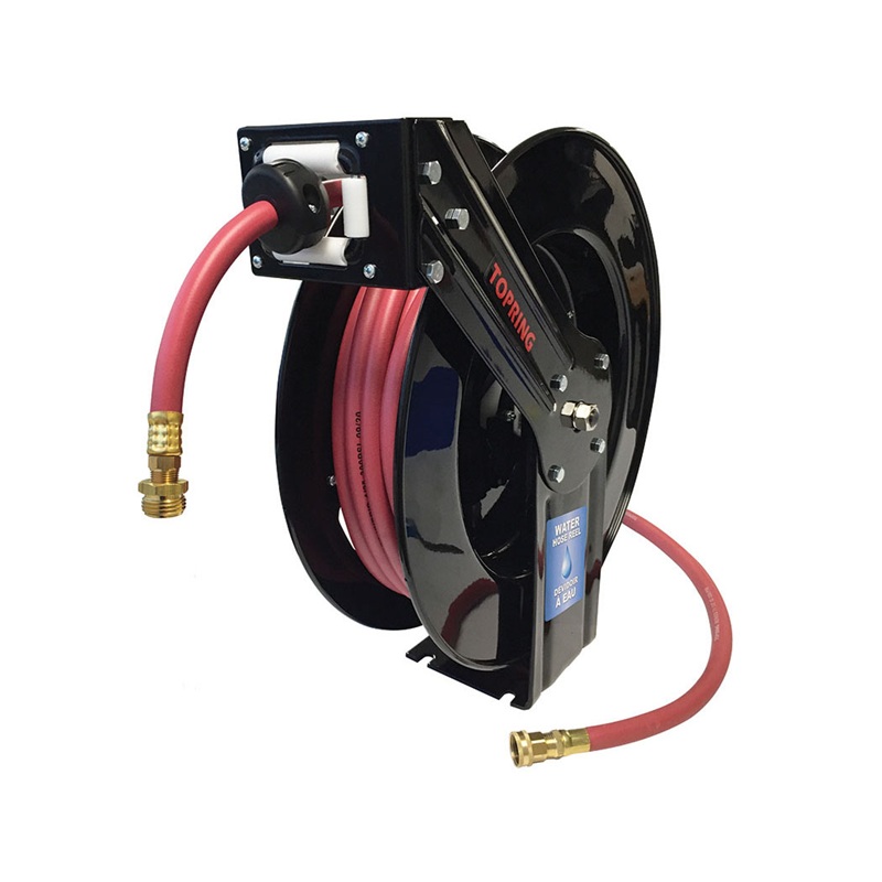 MAXREEL water hose reel with 1/2 in ID X 50 ft FLEXHYBRID polymer hose