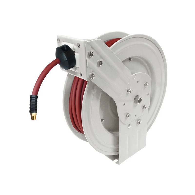 MAXREEL hose reel with 3/8 in ID X 50 ft FLEXHYBRID polymer hose