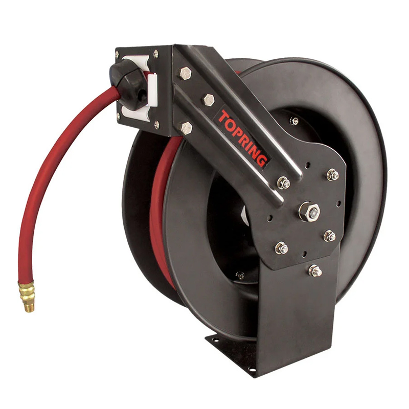 MAXREEL hose reel with 1/2 in ID X 50 ft FLEXHYBRID polymer hose