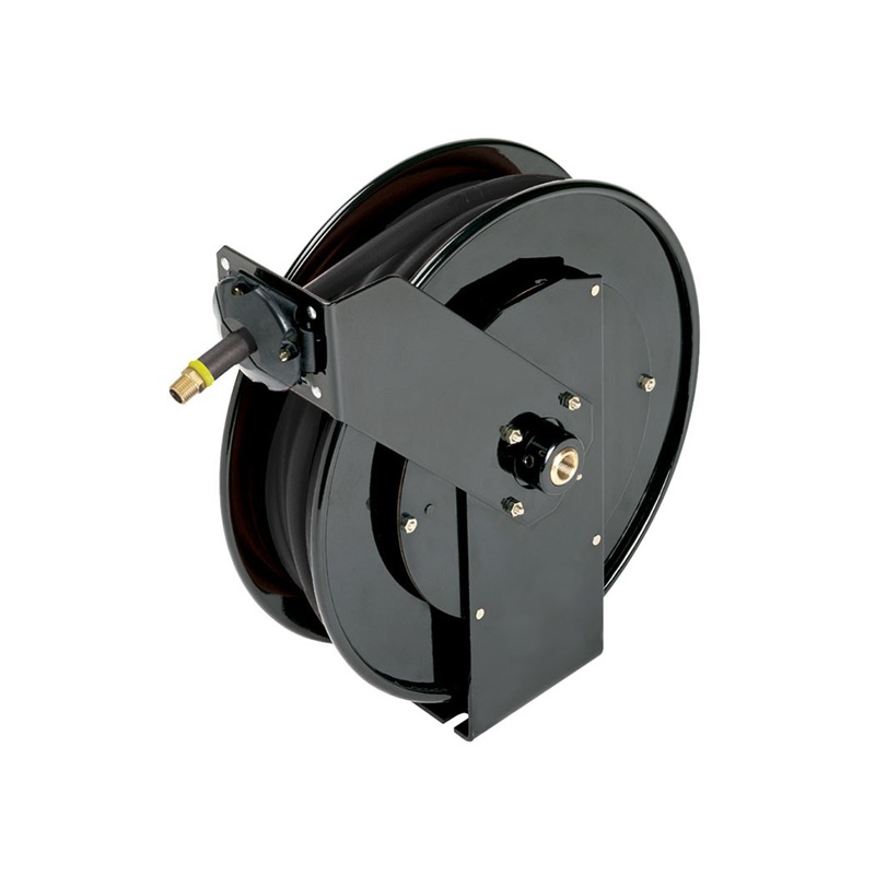 STEELPRO hose reel with 3/8 in ID X 35 ft TOPFLEX rubber hose