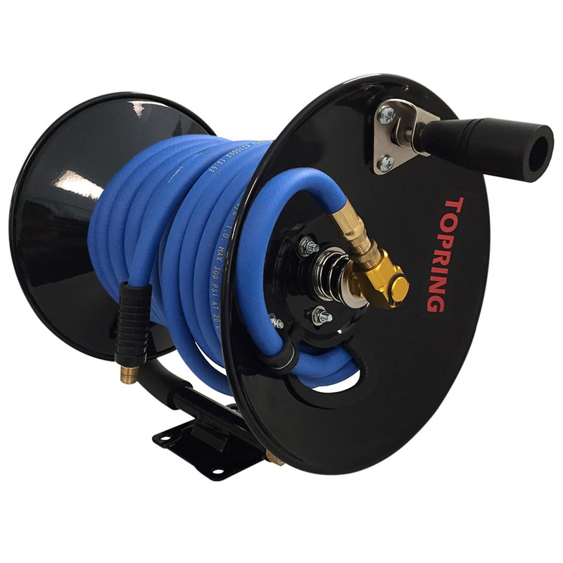EZREEL manual hose reel with 3/8 in ID X 50 ft ECOFLEX polymer hose