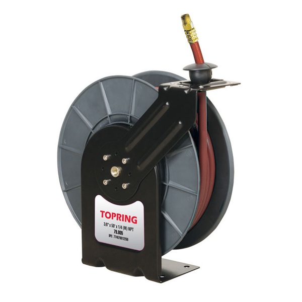 FLEXREEL hose reel with 3/8 in ID X 50 ft FLEXHYBRID polymer hose