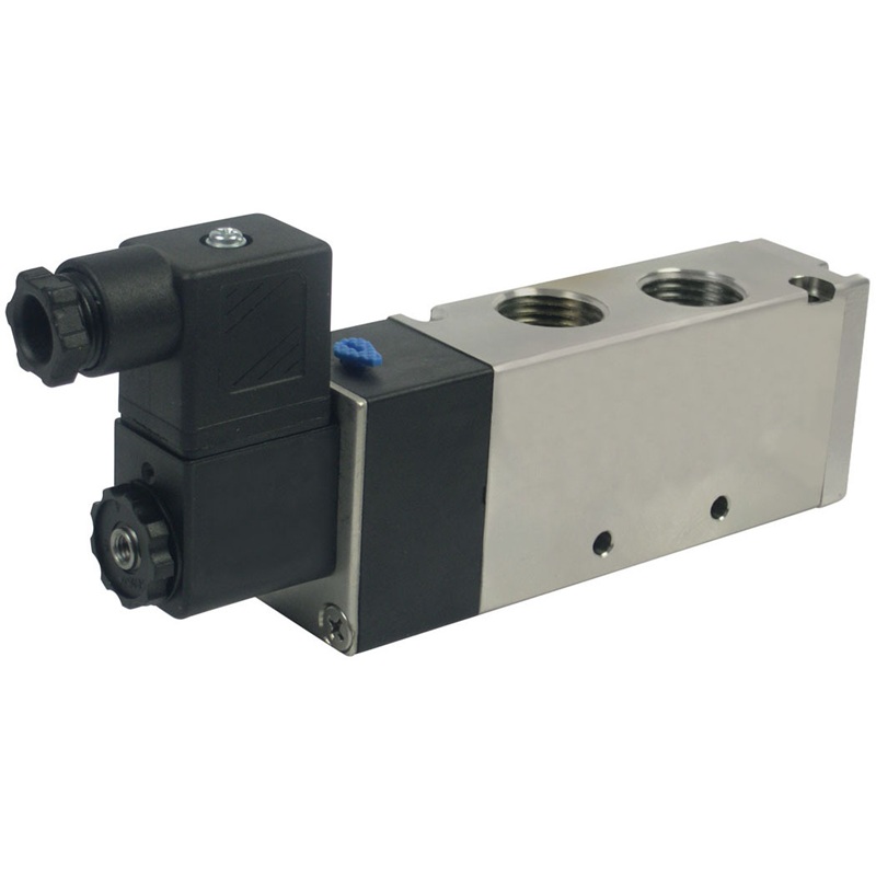 MAXPRO aluminum 5-way 2-position single solenoid valve 110V 1/4 F-NPT
