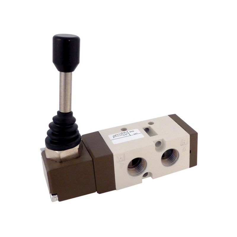 OPTIMA 5-way 2-position manual valve with spring lever 1/2 F-NPT