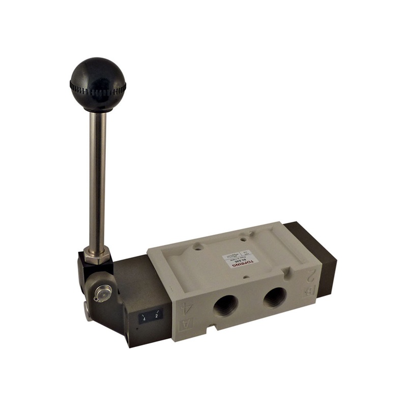 OPTIMA 5-way 2-position manual valve with detent lever 1/2 F-NPT