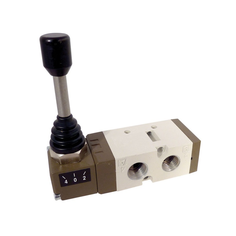 OPTIMA 5-way 3-position manual valve with spring lever 1/2 F-NPT