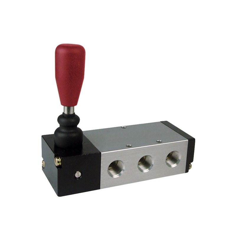 MAXPRO 5-way 3-position manual valve with spring lever 1/4 F-NPT
