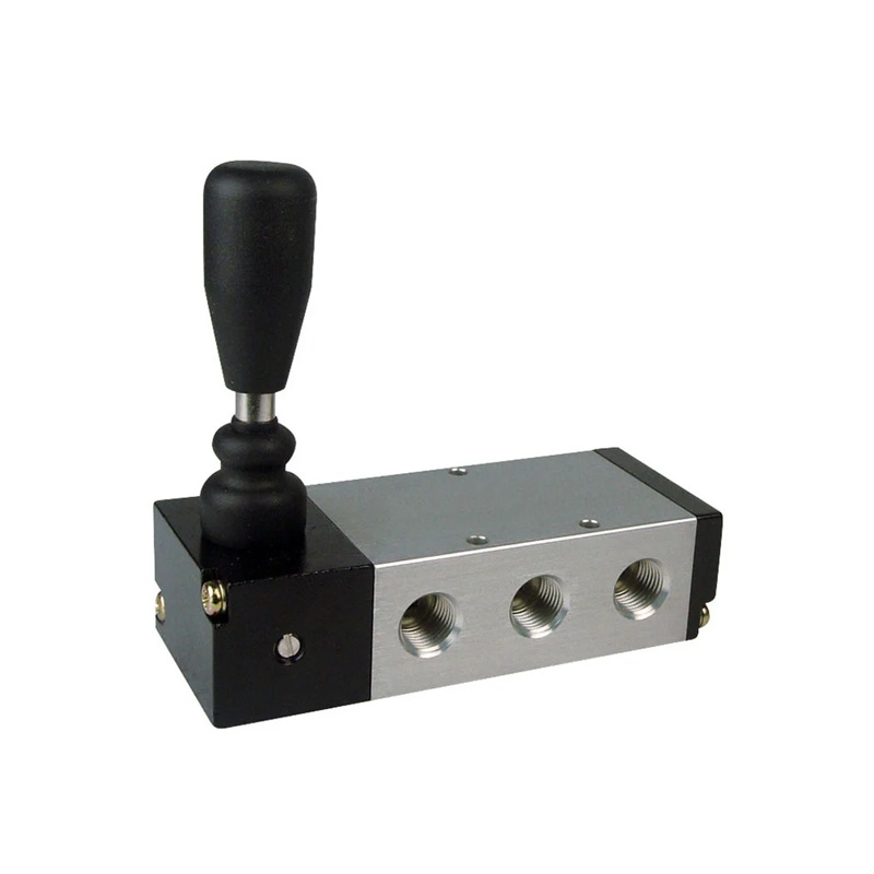MAXPRO 5-way 3-position manual valve with detent lever 1/4 F-NPT