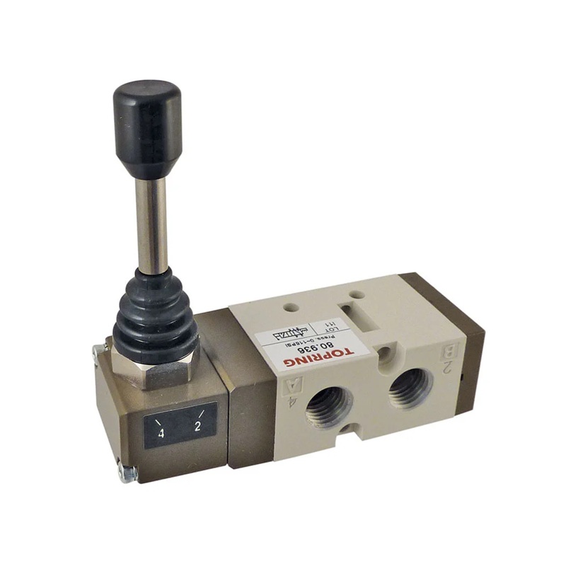 OPTIMA 5-way 2-position manual valve with detent lever 1/4 F-NPT