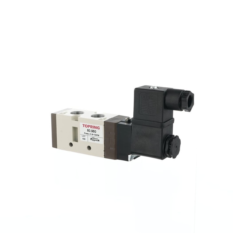 OPTIMA aluminum 5-way 2-position single solenoid valve 110V 1/4 F-NPT