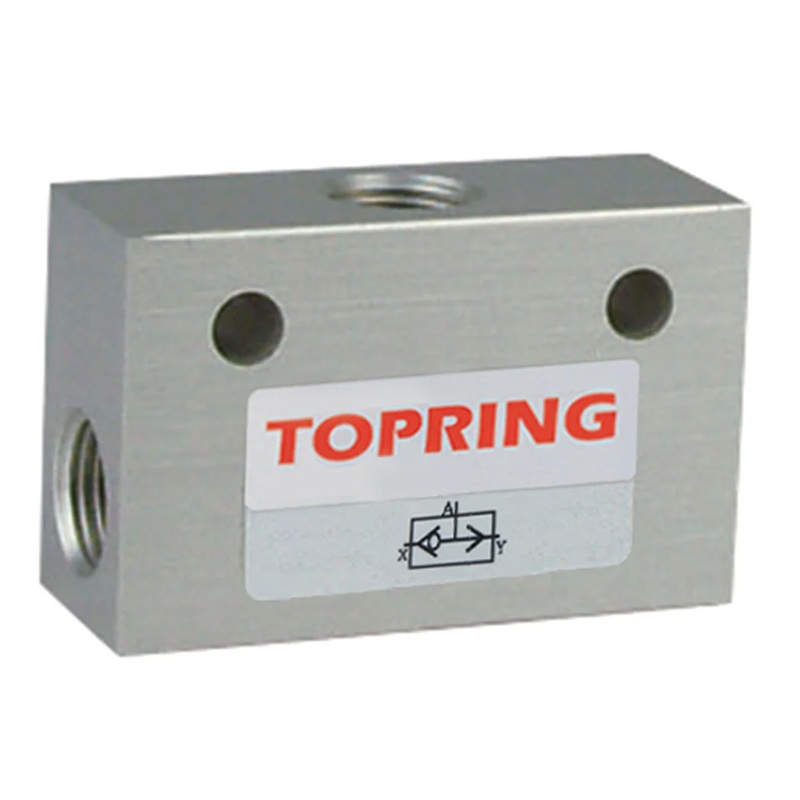 Aluminum pneumatic shuttle valve 1/4 F-NPT OR logic function